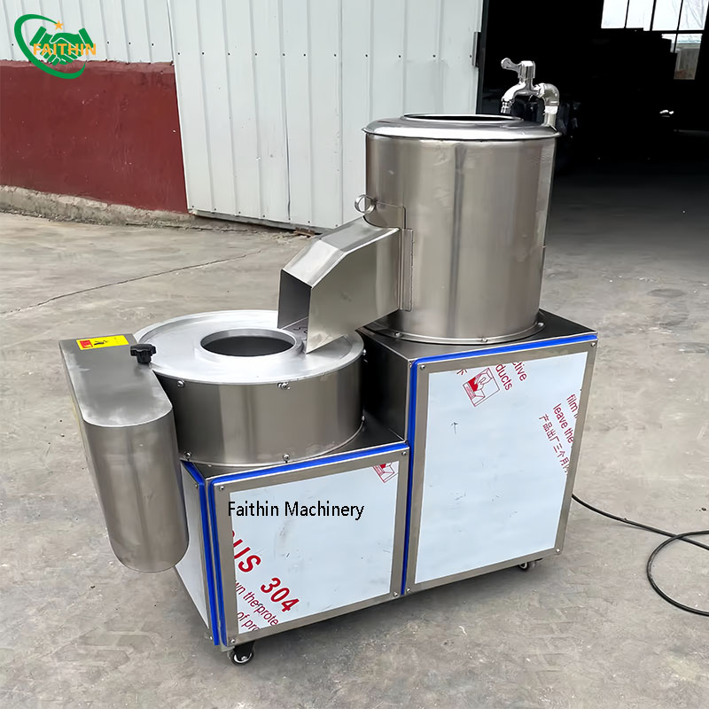 Small Industrial Carrot Peeler Automatic Sweet Potato Cleaning Cutting Maker Potato Chips Making Machine