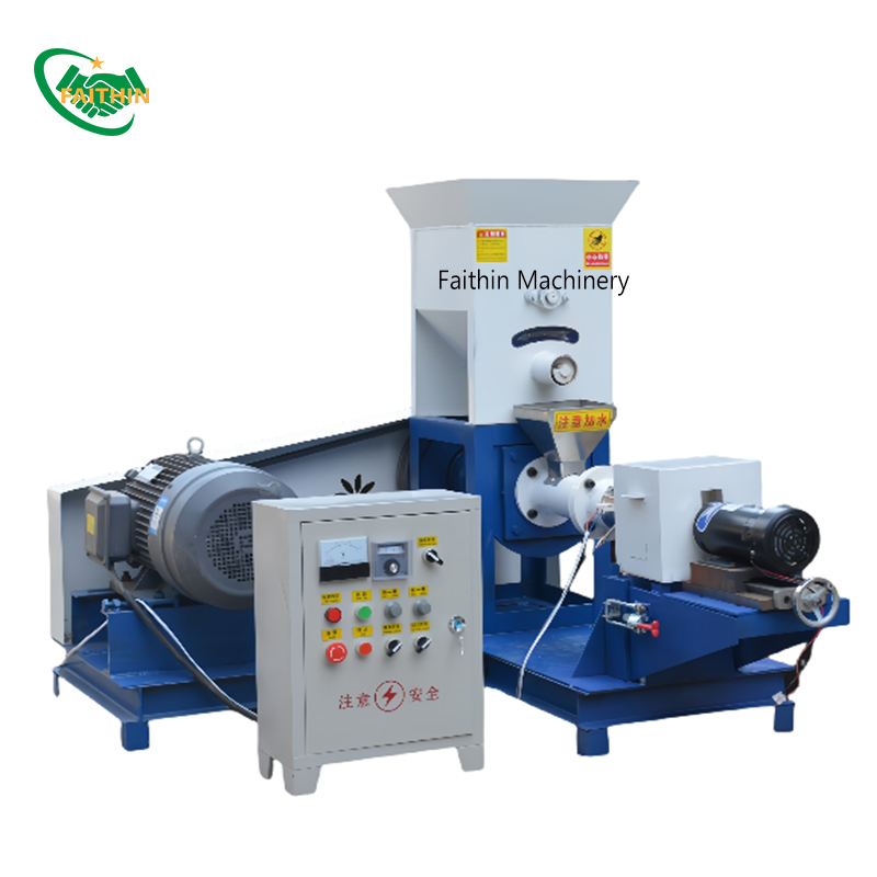 Commercial Dry Wet Model Cat 150Kg Hour Cat Fish Feed Pellet Rabbit Production Line Dog Food Extruder Machine
