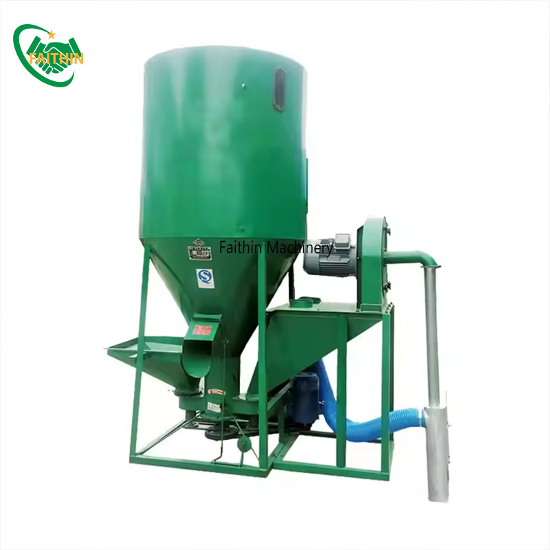 Factory Price Livestock Vertical Feed Mixer Poultry Grain Grinding And Mixing Machine For Sale 