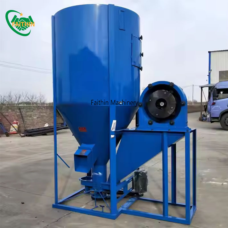2025 Hot Sale Grain Grinder And Mixer Large Capacity Vertical Mixer Grinder Machine For Livestock