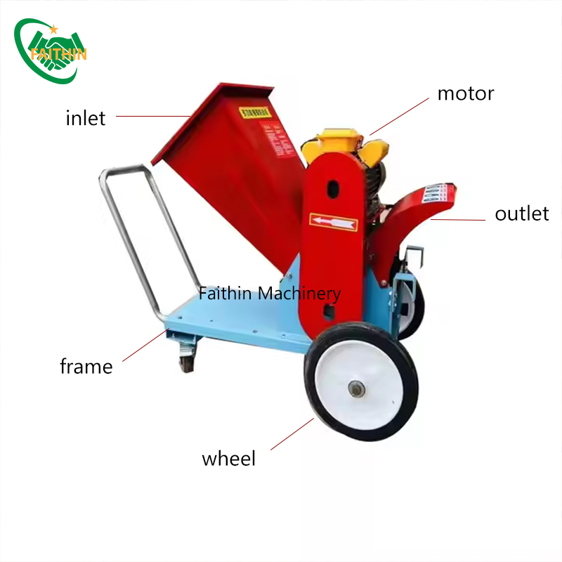 Wood Crusher Wood Chipper Gasoline Tree Branch Shredder Machine Wood Pellet Mill Machine