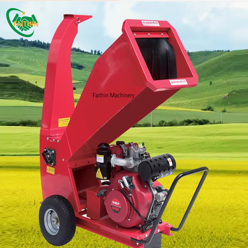 High-Quality Wholesalers Tractor Forest Heavy Duty Gasoline Wood Chipper Shredder Machine