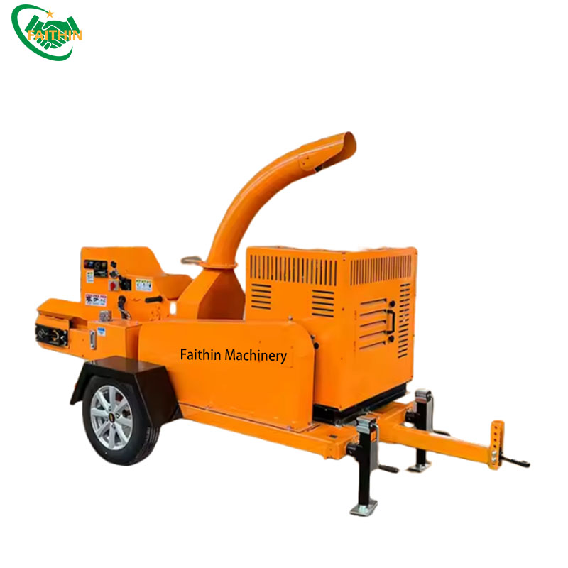 Mobile Self-Feeding Tree Branch Log Waste Wood Scraps Shredder Chipper Machine Wood Crushing Machine