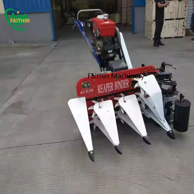 Easy To Operate Walking Corn Harvester Front Mounted Wheat Paddy Rice Reaper Machine 