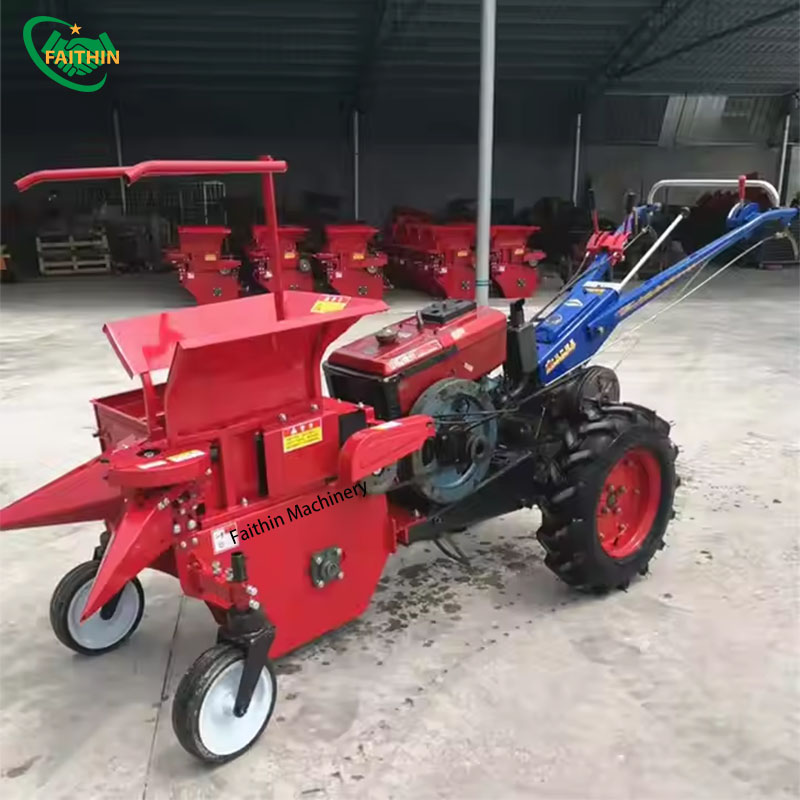 Good Price Working Tractor Maize Harvest Machine Hand Push Corn Reaper Corn Stalk Cutting Harvest Machine 