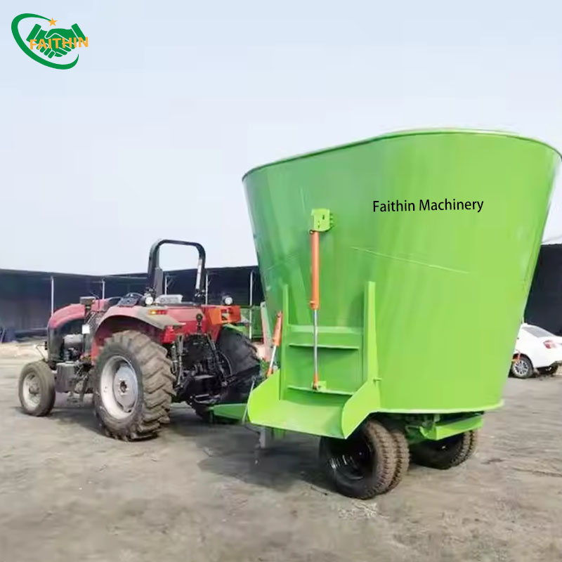 Poultry Feed Mixer Machinery 5cbm Fodder Cattle Feed Mixer Machine For Sale Feed Mixer